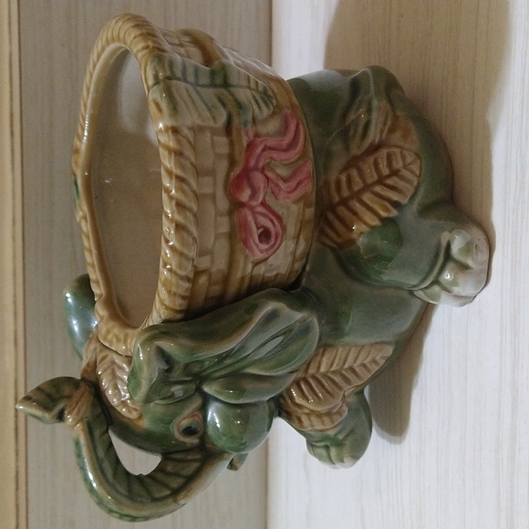 Vintage 1940's/50's Midcentury Majolica Elephant Planter - Picture 4 of 6